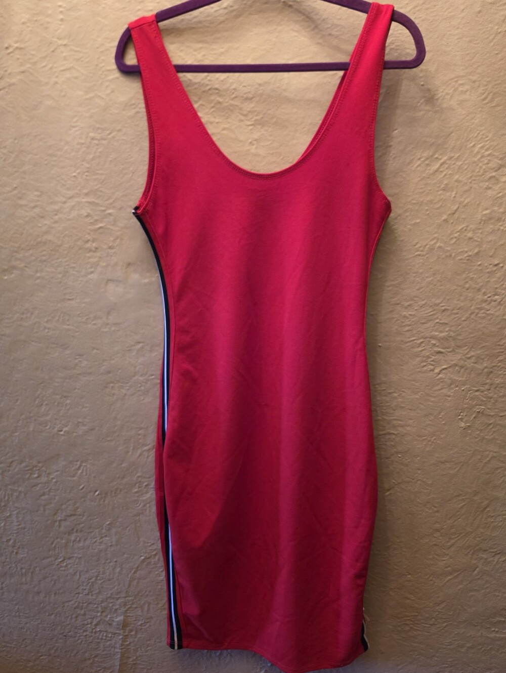 UK2LA Red Bodycon Tank Dress XL Sleeveless Stretch Y2K Clubwear